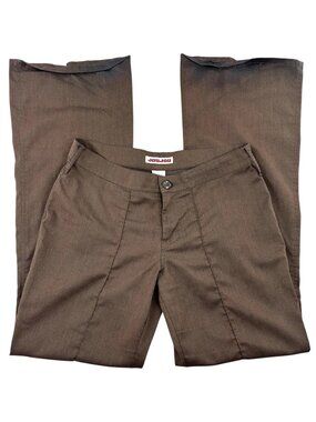 Vintage 90s Joujou Brown Flared Mid Rise Trousers
